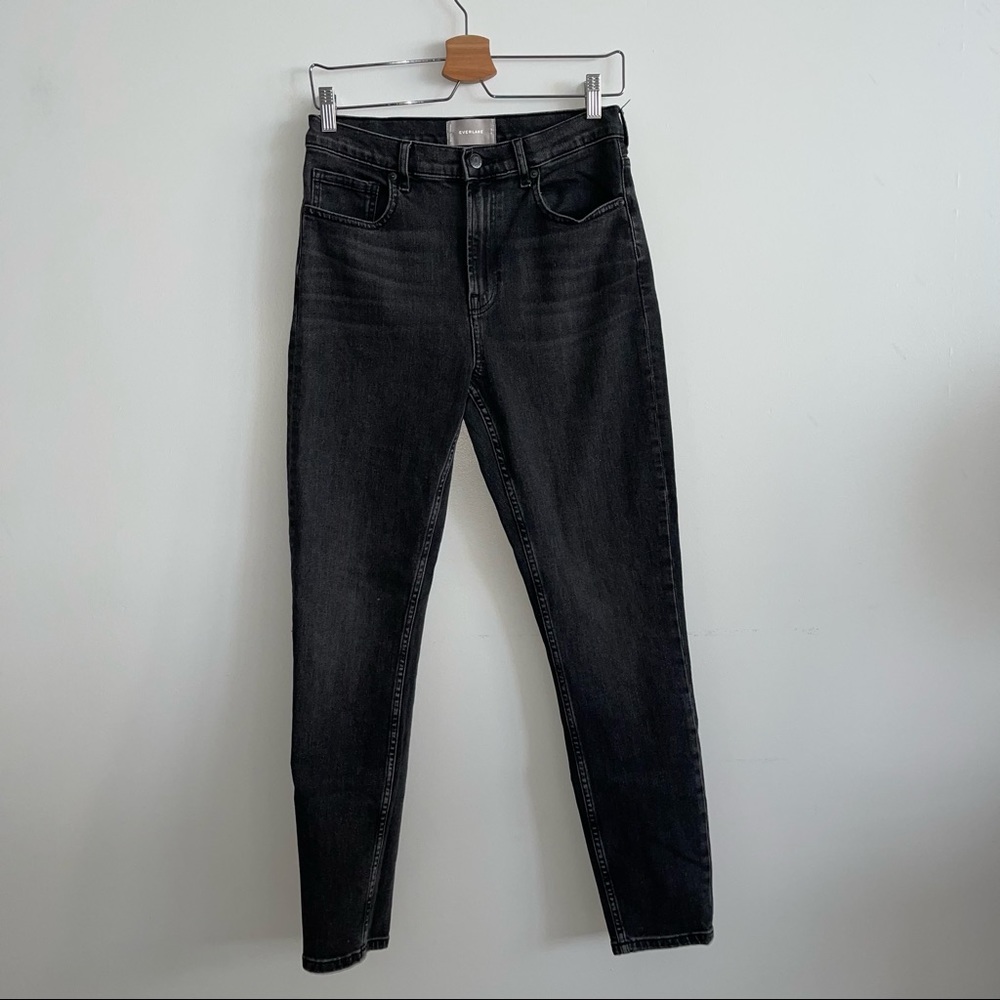 Everlane Highrise Black Skinny Jeans 30 Tall - Picture 1 of 3
